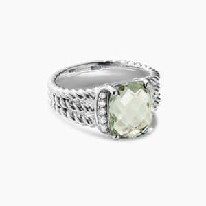 David Yurman Petite Wheaton Ring in Prasiolite